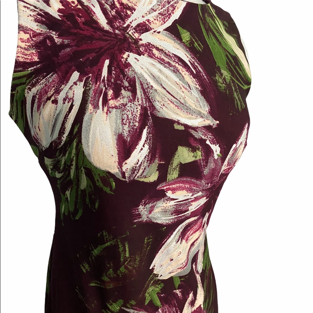 Calvin Klein purple floral metallic dress - Picture 3 of 5